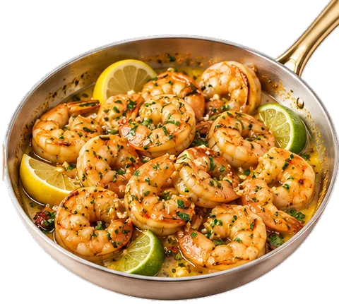 Buttery Honey Garlic Shrimp with its ingredients