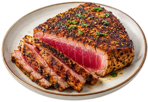 Cajun Blackened Fish with its ingredients