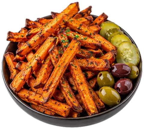 Cajun Sweet Potato Fries with its ingredients