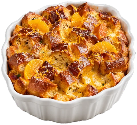 Caramel French Toast Casserole with its ingredients