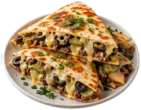Charcuterie Quesadillas with its ingredients