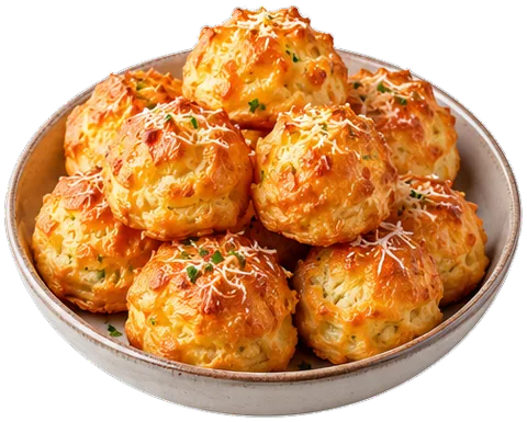 Cheese Gougères with its ingredients