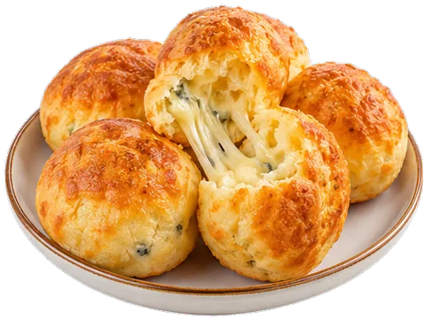 Cheese Pandebono with its ingredients