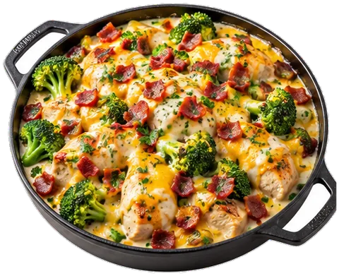 Cheesy Bacon Broccoli Chicken with its ingredients