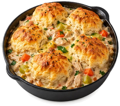 Chicken and Biscuits with its ingredients