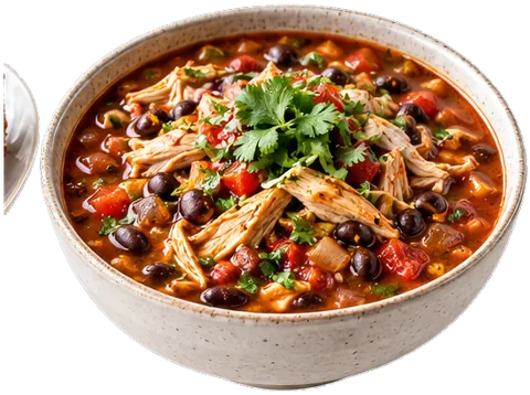 Chicken Black Bean Soup with its ingredients