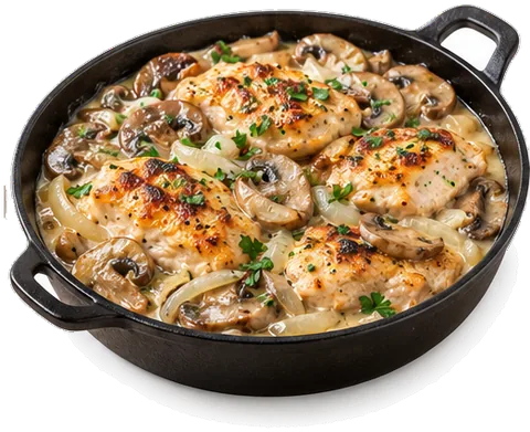 Chicken Casserole with its ingredients