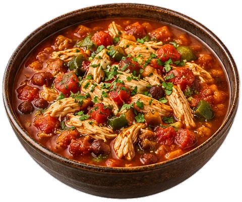 Chicken Chili with its ingredients
