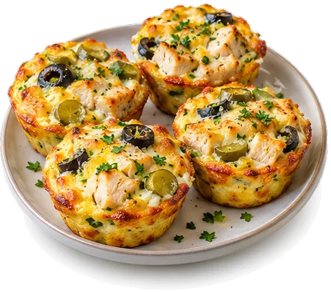 Chicken Egg White Muffins with its ingredients
