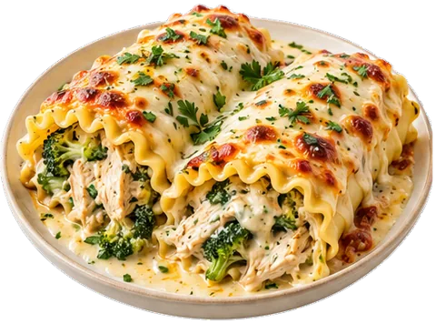 Chicken Lasagna Roll Ups with its ingredients