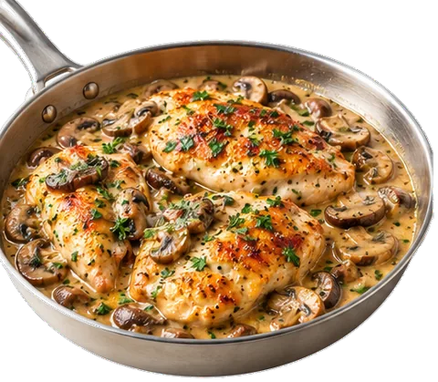 Chicken Mushroom Gravy with its ingredients