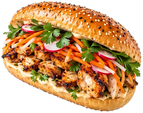 Chicken Num Pang with its ingredients