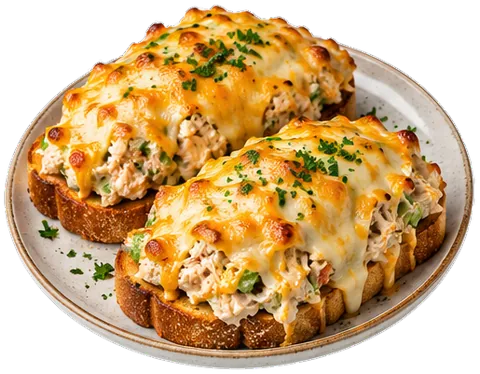 Chicken Salad Melts with its ingredients