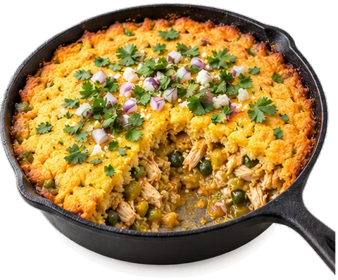 Chicken Tamale Casserole with its ingredients