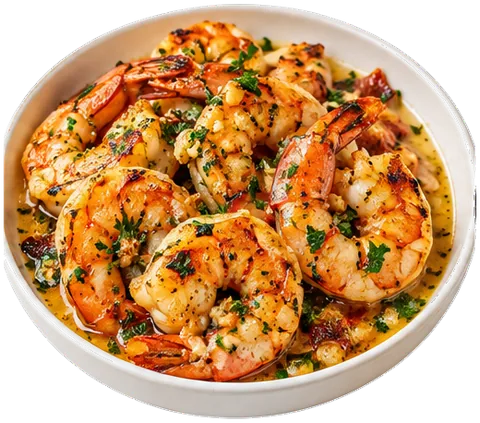 Chili Garlic Butter Shrimp with its ingredients