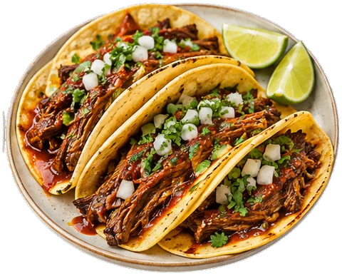 Chipotle Short Rib Tacos with its ingredients
