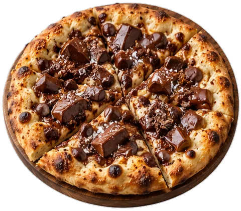 Chocolate Chip Pizza with its ingredients