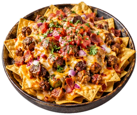 Christmas Sausage Nachos with its ingredients