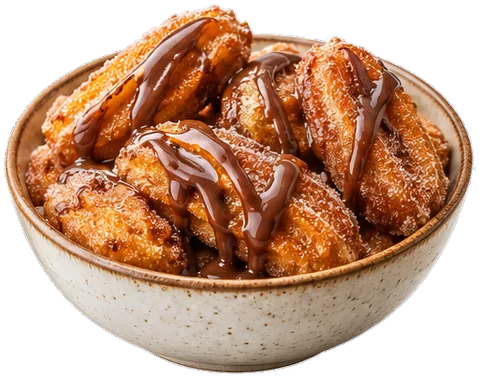 Churro Dessert Bowls with its ingredients