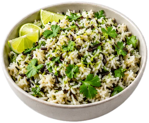 Cilantro Lime Rice with wild with its ingredients