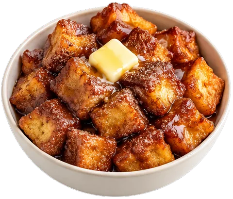 Cinnamon French Toast Bites with its ingredients