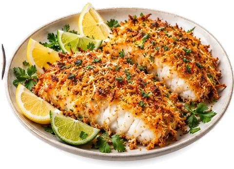 Coconut Crusted Cod with its ingredients