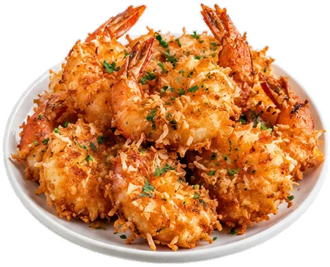 Coconut Shrimp with its ingredients