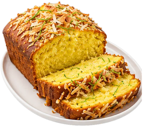 Coconut Turmeric Bread with its ingredients