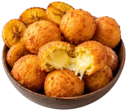 Colombian Cheese Buñuelos with its ingredients