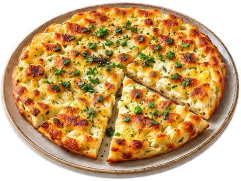 Cottage Cheese Flatbread with its ingredients