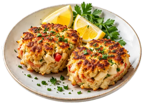 Crab Cakes with its ingredients
