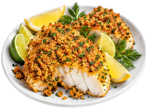 Cracker-Crusted Cod with its ingredients
