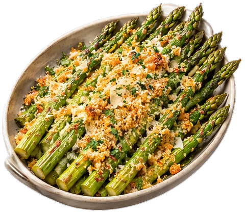 Crispy Garlic Parmesan Asparagus with its ingredients