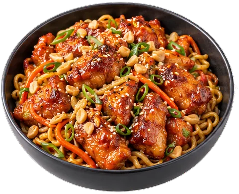 Crispy Honey Chicken with its ingredients