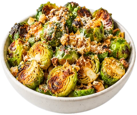 Crispy Parmesan Brussels Sprouts with its ingredients