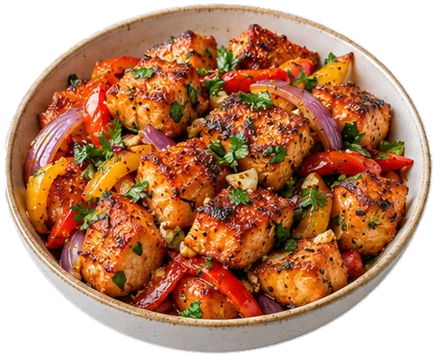 Crispy Salmon Bites with its ingredients
