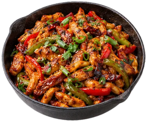 Crispy Soy Curl Chicken with its ingredients