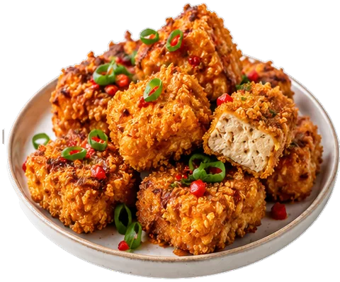 Crispy Tofu Nuggets with its ingredients