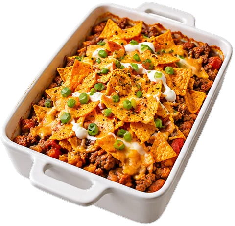 Dorito Casserole with its ingredients