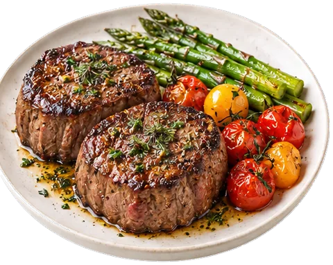 Filet Mignon for Two with its ingredients