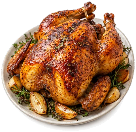 Five-Spice Rotisserie Chicken with its ingredients