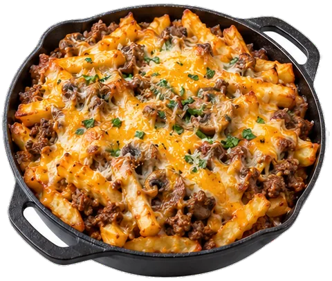 French Fry Casserole with its ingredients