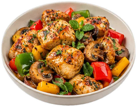 Garlic Chicken Bites with its ingredients