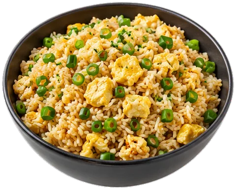 Garlic Fried Rice with its ingredients