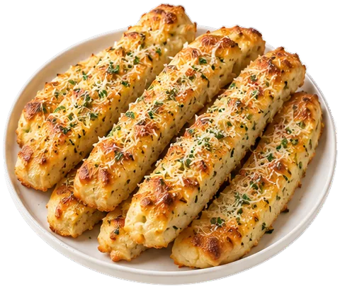 Garlic Parmesan Breadsticks with its ingredients
