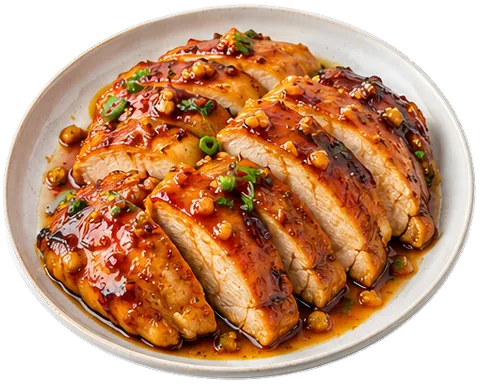 Glazed Chicken Breast with its ingredients