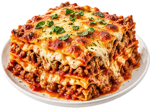 Grandma Style Sausage Lasagna with its ingredients