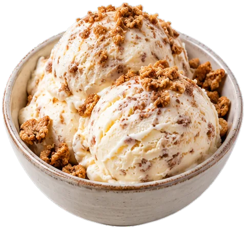 Grape Nut Ice Cream with its ingredients