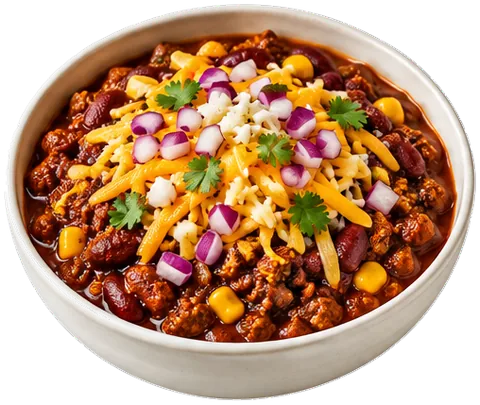 Ground Beef Chili with its ingredients