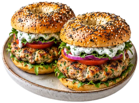 Ground Turkey Burgers with its ingredients
